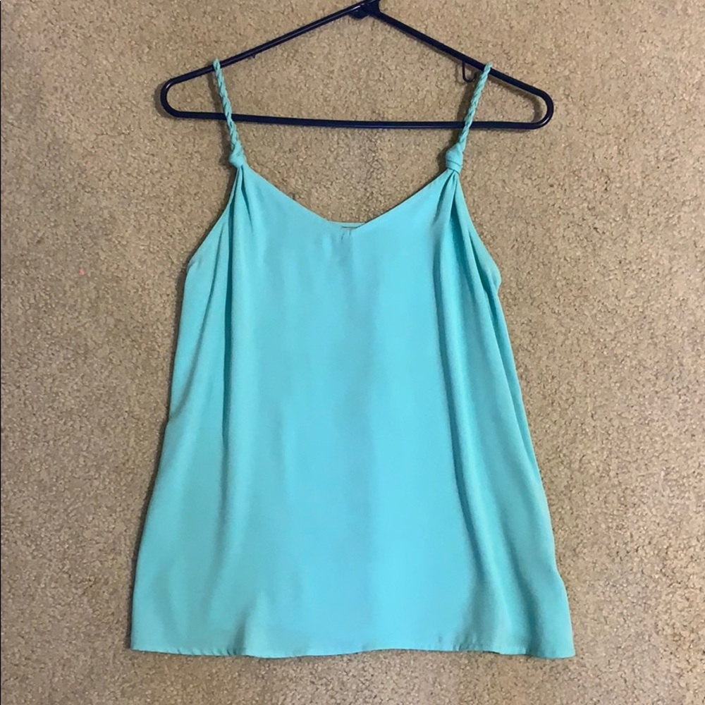 Bright blue tank top